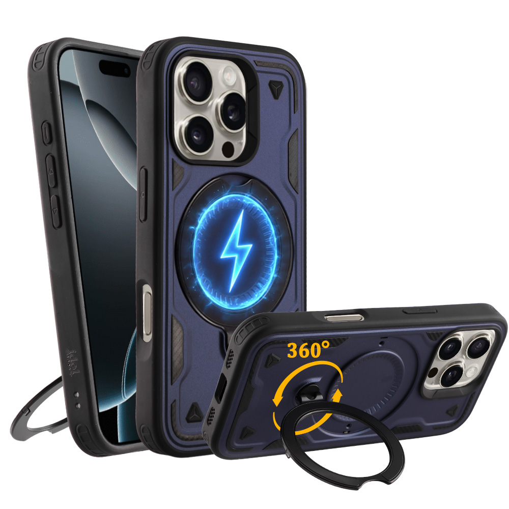 IDOL 1991 ΘΗΚΗ IPHONE 16 PRO MAX 6.9" ARMOR TPU HYPER MAGSAFE STAND CAMERA GUARD BLUE
