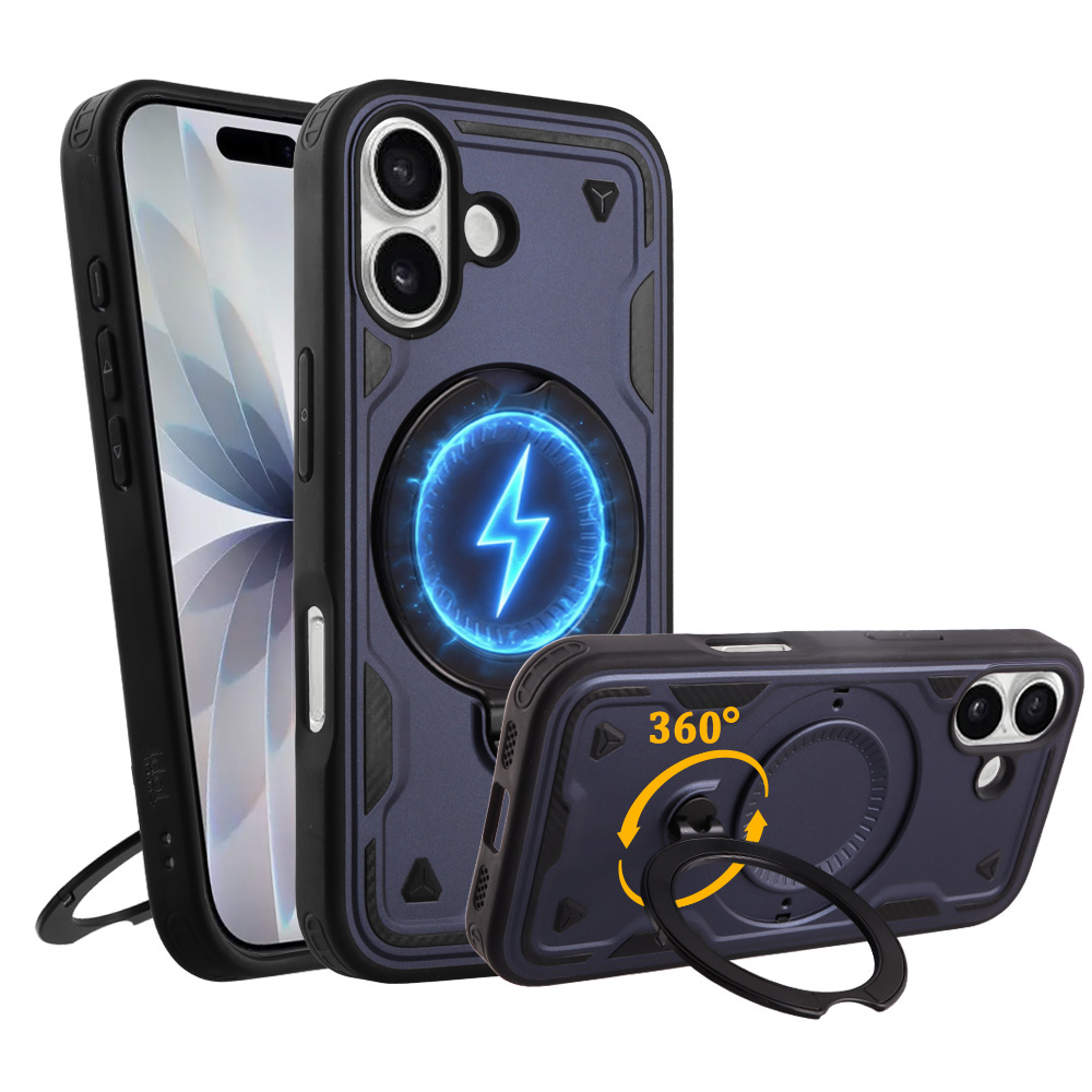 IDOL 1991 ΘΗΚΗ IPHONE 17 6.3" ARMOR TPU HYPER MAGSAFE STAND CAMERA GUARD BLUE