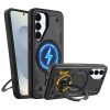 IDOL 1991 ΘΗΚΗ SAMSUNG S25 5G S931 6.2" ARMOR TPU HYPER MAGSAFE STAND CAMERA GUARD BLACK