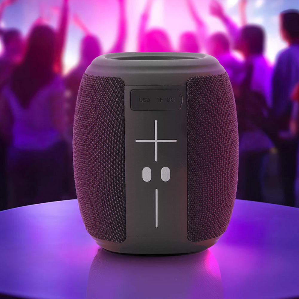 AKAI ABTS-V5 ΦΟΡΗΤΟ ΜΙΝΙ ΗΧΕΙΟ BLUETOOTH ΜΕ USB, SD, FM, AWS, LED 5W, HANDSFREE ΜΑΥΡΟ - Image 2
