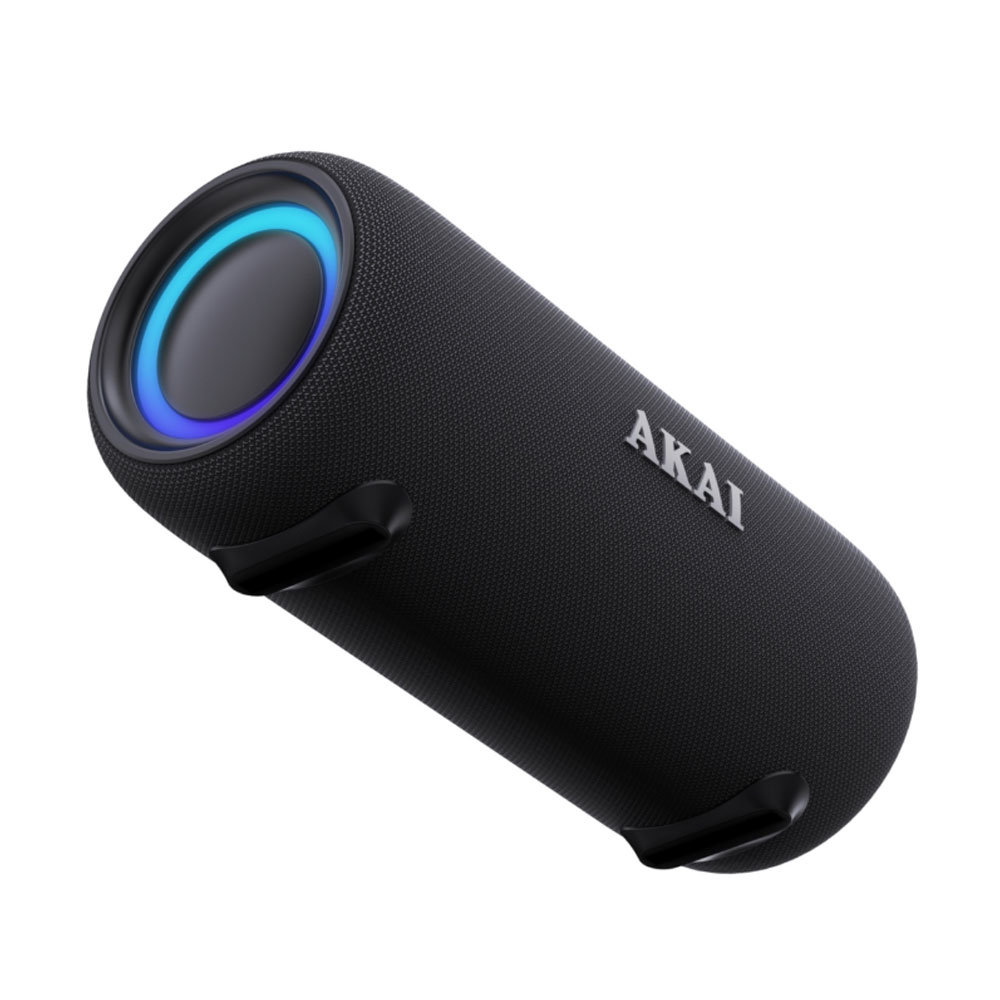 AKAI ABTSW-40 ΦΟΡΗΤΟ ΑΔΙΑΒΡΟΧΟ ΗΧΕΙΟ IPX5 ME ΥΦΑΣΜΑ, BLUETOOTH V5.3 15W, USB, AWS, HANDSFREE, RGB LIGHTS & ΙΜΑΝΤΑ ΩΜΟΥ RMS BLACK - Image 2