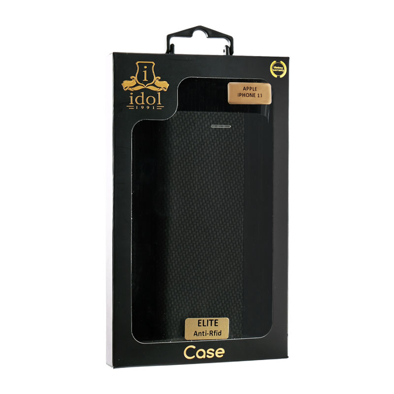 IDOL 1991 ΘΗΚΗ IPHONE 11 6.1" ELITE ANTI-RFID BOOK STAND BLACK - Image 6
