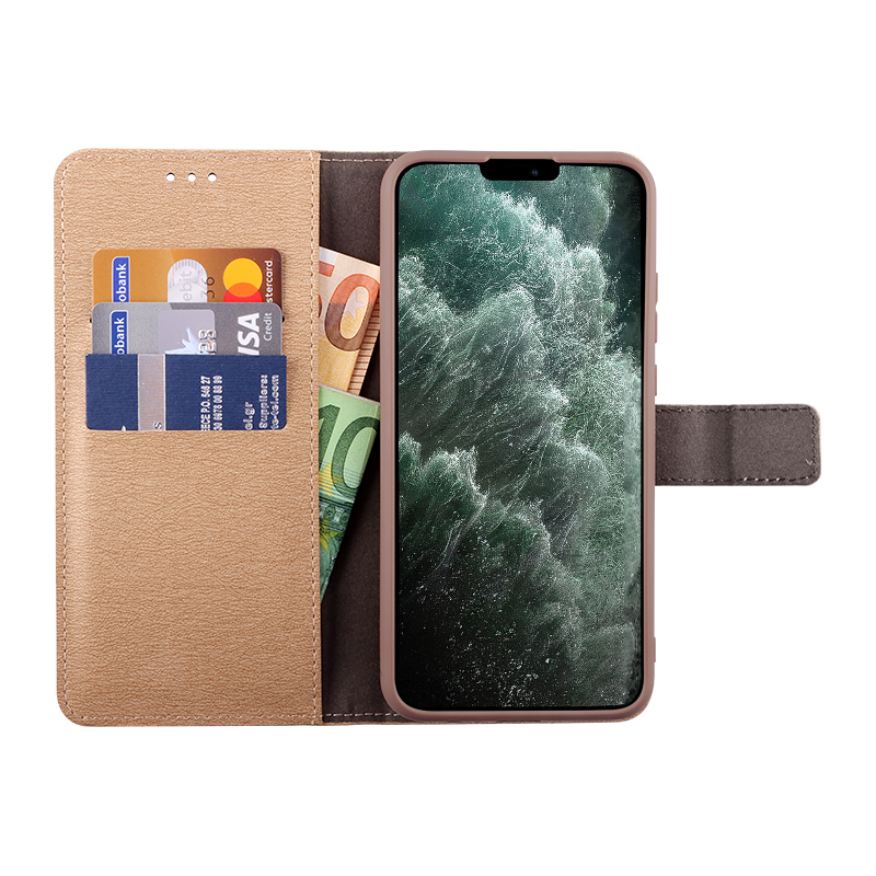 VOLTE-TEL ALLURE ΘΗΚΗ IPHONE 12 MINI 5.4in MAGNET BOOK STAND CLIP GOLD - Image 3