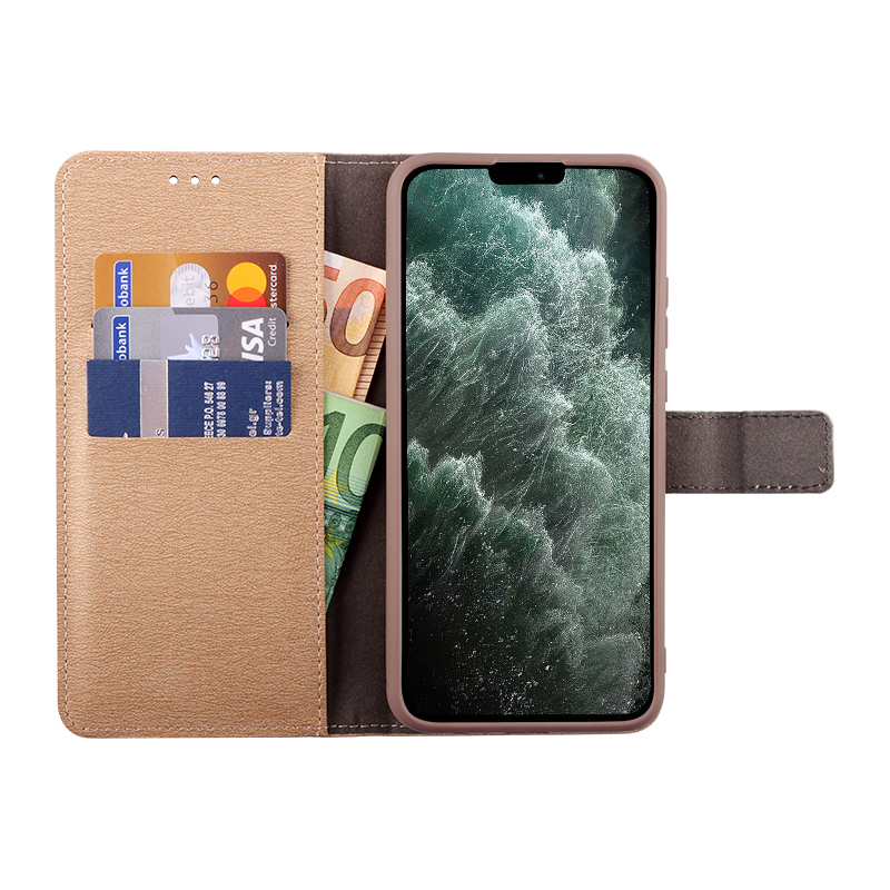 VOLTE-TEL ALLURE ΘΗΚΗ IPHONE 12 PRO MAX 6.7in MAGNET BOOK STAND CLIP GOLD - Image 3
