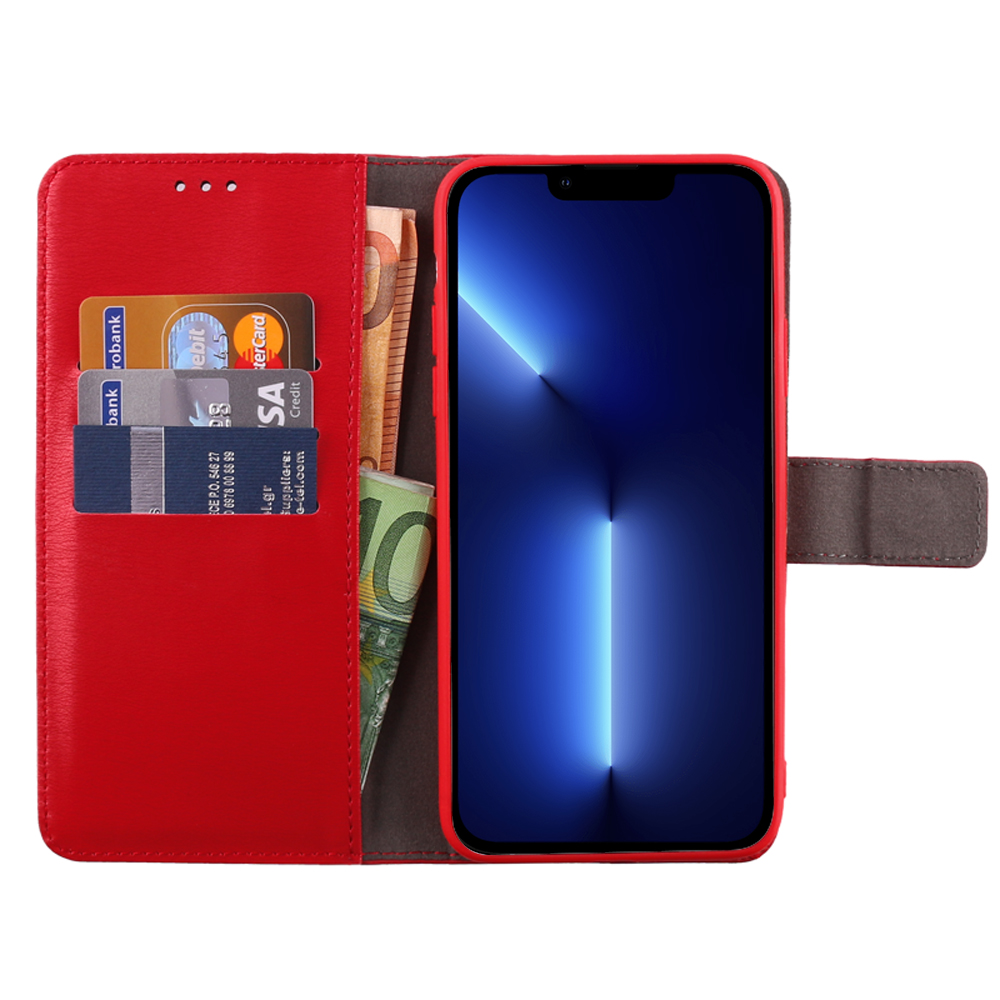 VOLTE-TEL ALLURE ΘΗΚΗ IPHONE 13 PRO 6.1in MAGNET BOOK STAND CLIP RED - Image 4
