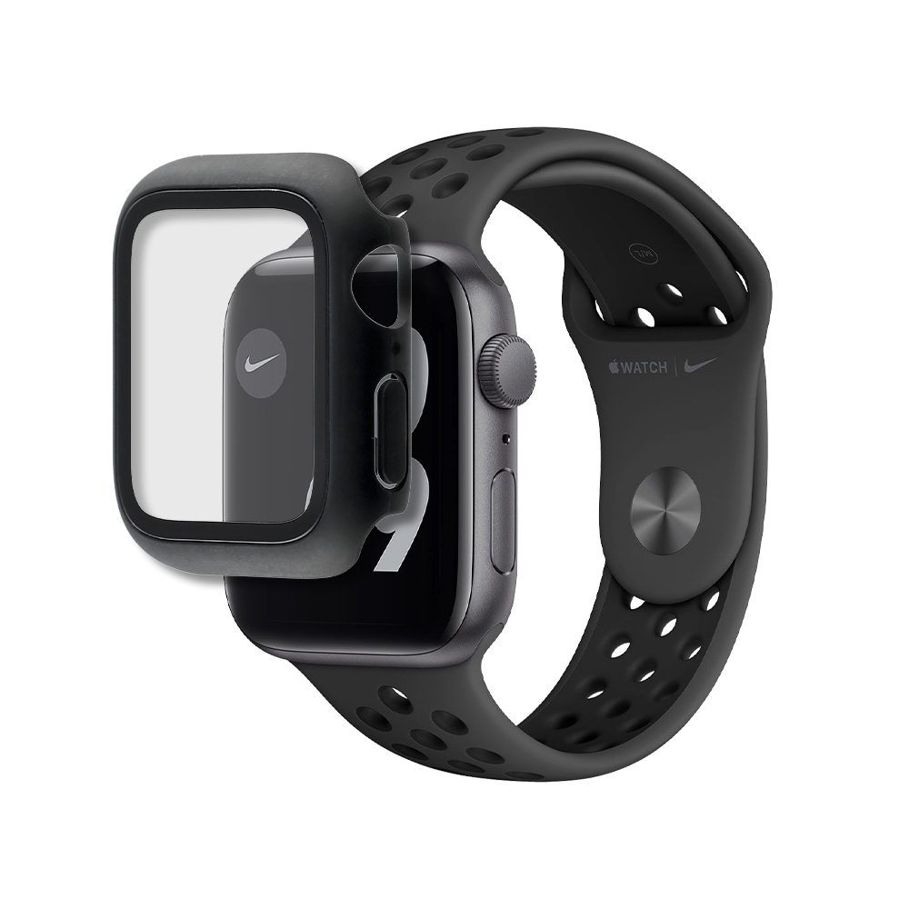VOLTE-TEL PC EDGE COVER TEMPERED GLASS APPLE WATCH 44mm 1.78in 9H 0.30mm WITH KEY 3D FULL GLUE FULL COVER BLACK - Image 4
