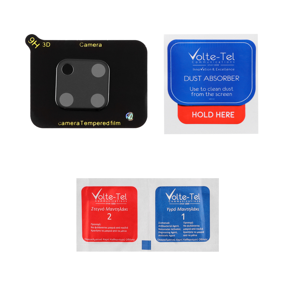 VOLTE-TEL CAMERA GLASS REALME C21Y 6.5in 9H 0.25mm 3D CURVED BLACK - Image 4