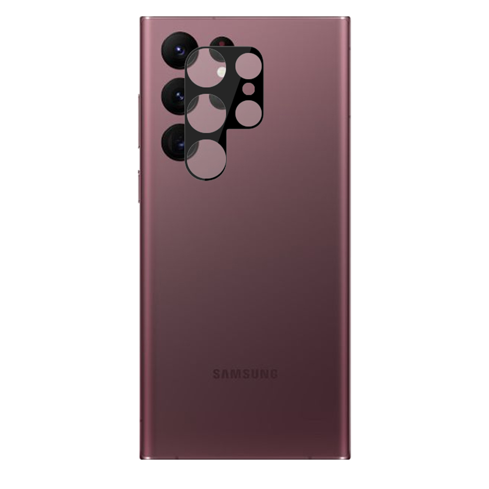 VOLTE-TEL CAMERA GLASS SAMSUNG S22 ULTRA 5G 6.8in 9H 0.25mm 3D CURVED BLACK - Image 2