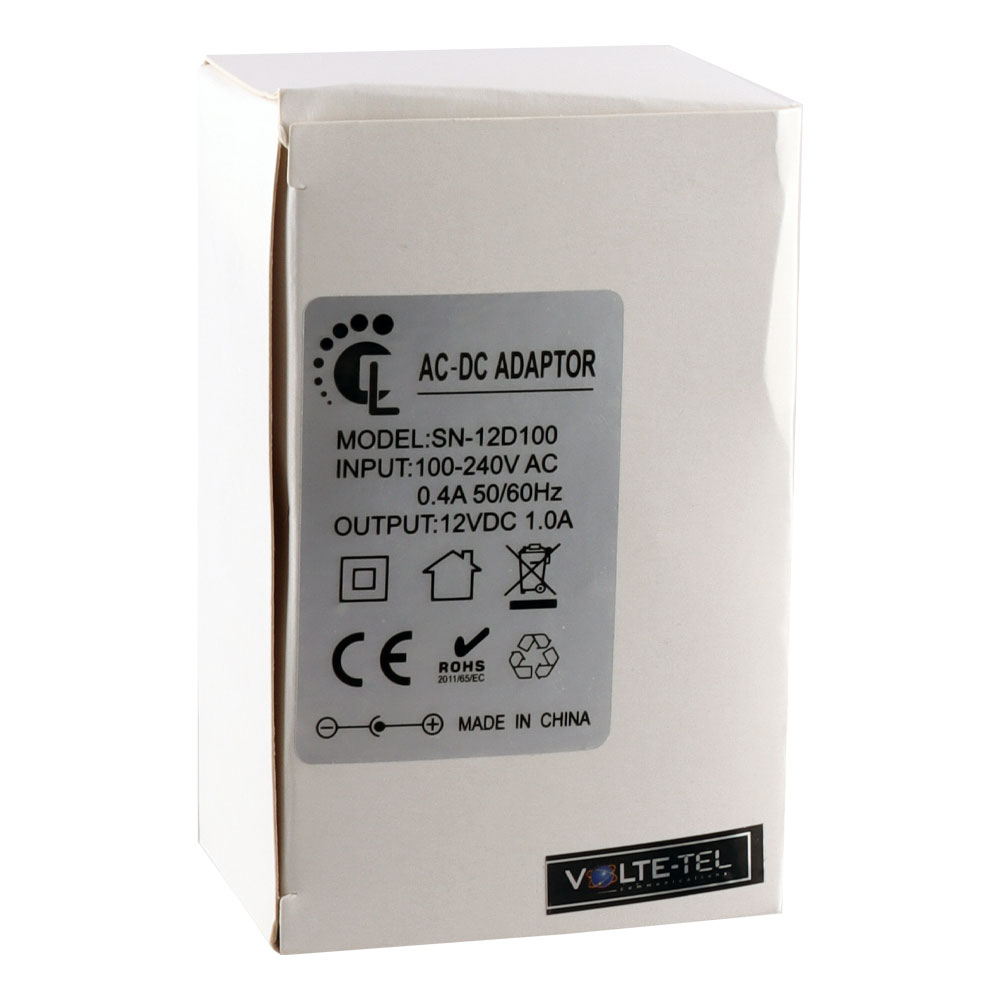 VOLTE-TEL UNIVERSAL ΤΡΟΦΟΔΟΤΙΚO DESKTOP 12V 1A DC CONNECTOR 5,5X2,1mm ME LED - Image 3