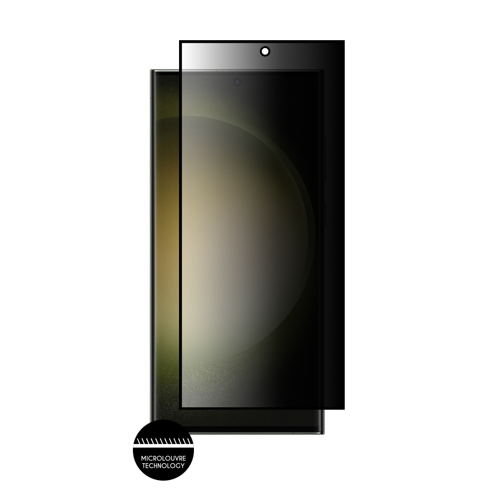IDOL 1991 PRIVACY ANTISPY TEMPERED GLASS SAMSUNG S23 ULTRA 5G S918 6.8in 9H 0.25mm 3D SEMI CURVED EDGE GLUE BLACK - Image 2