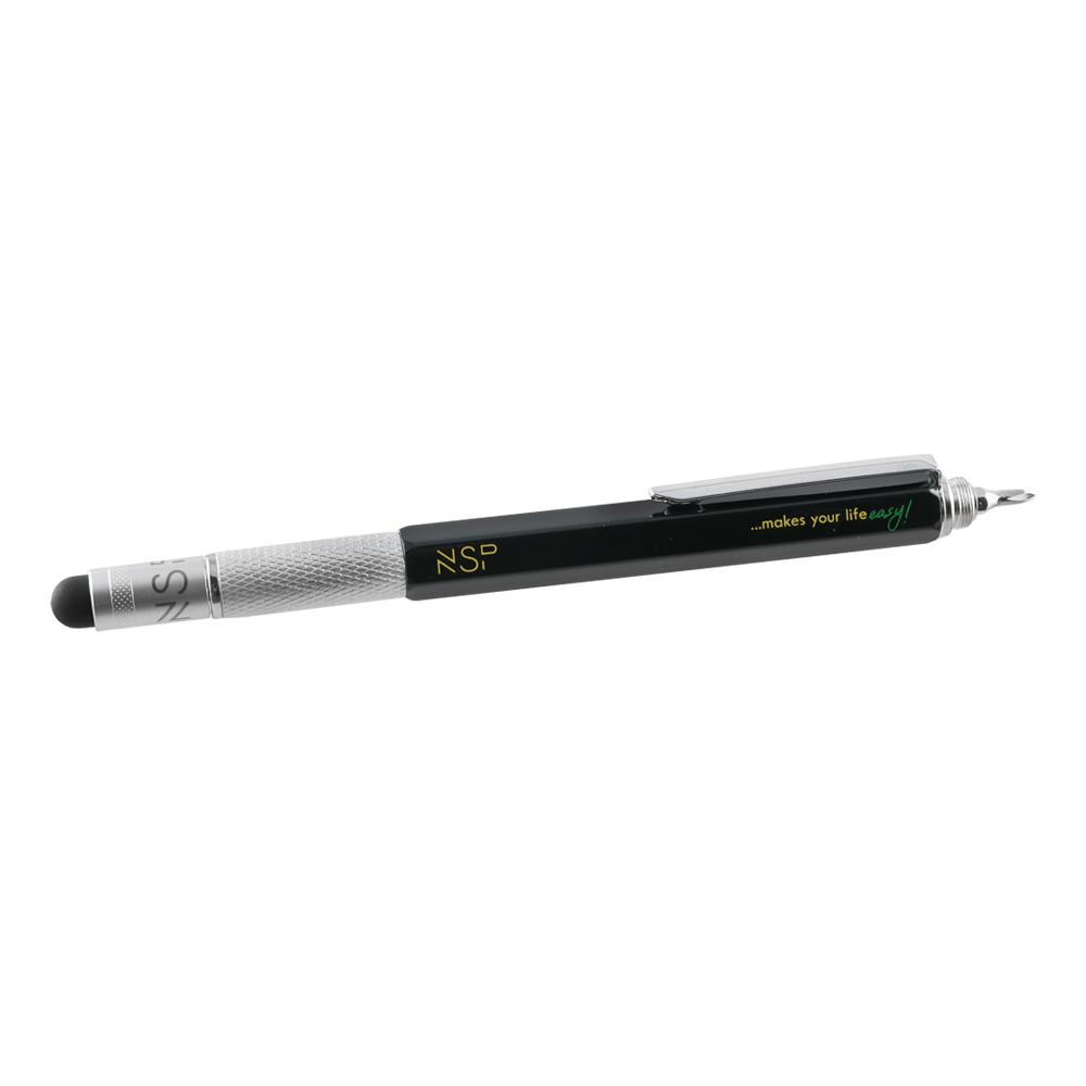 NSP ΣΤΥΛΟ 7 IN 1 METALLIC MULTI-TOOL PEN BLACK - Image 3