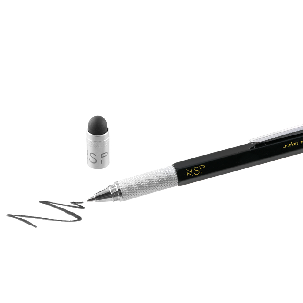 NSP ΣΤΥΛΟ 7 IN 1 METALLIC MULTI-TOOL PEN BLACK - Image 6