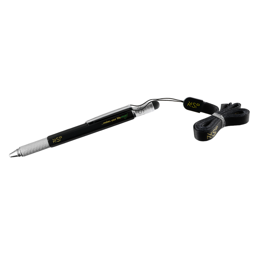 NSP ΣΤΥΛΟ 7 IN 1 METALLIC MULTI-TOOL PEN BLACK - Image 12