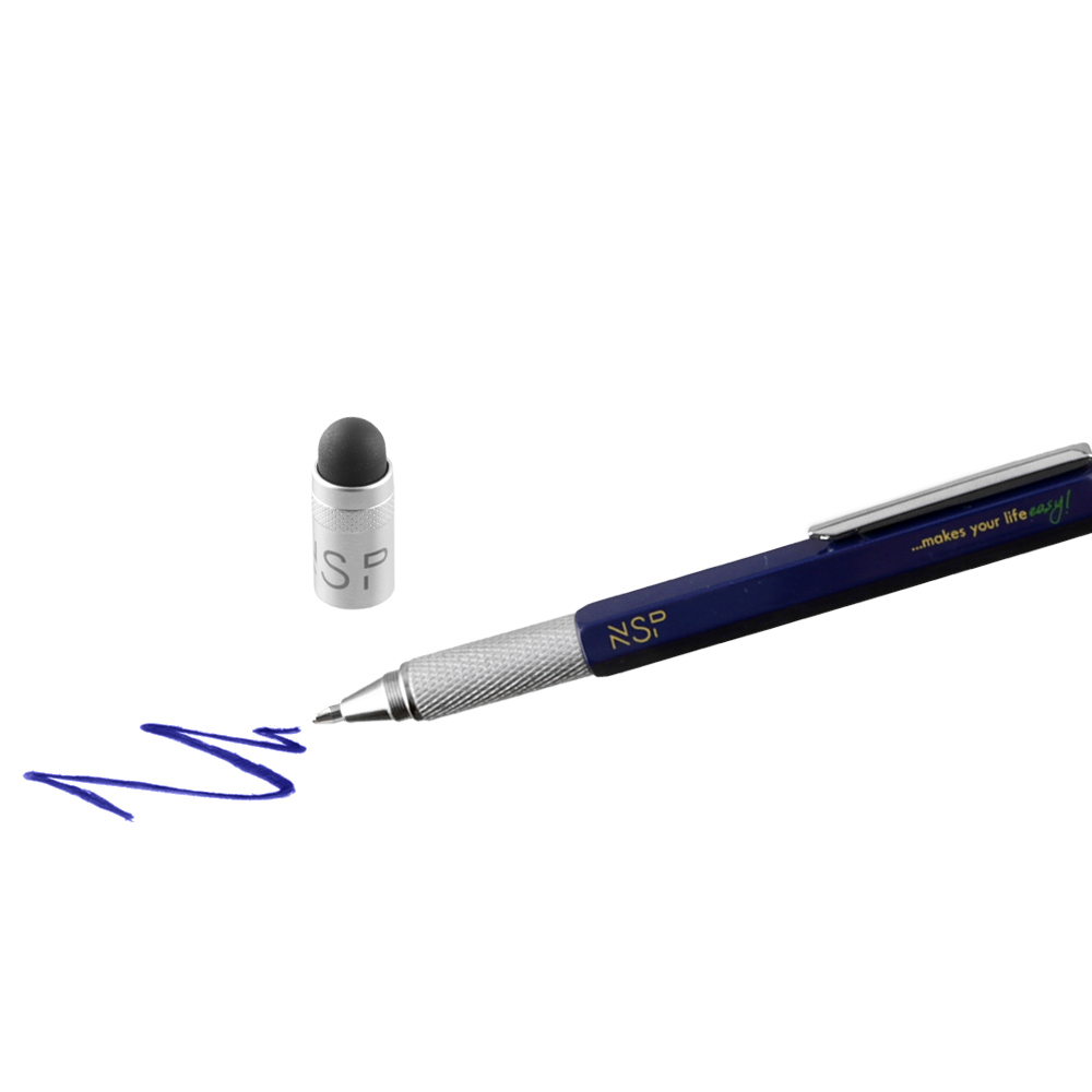 NSP STAND WITH 30 PCS NSP ΣΤΥΛΟ 7 IN 1 METALLIC MULTI-TOOL PEN BLACK/BLUE/RED - Image 8