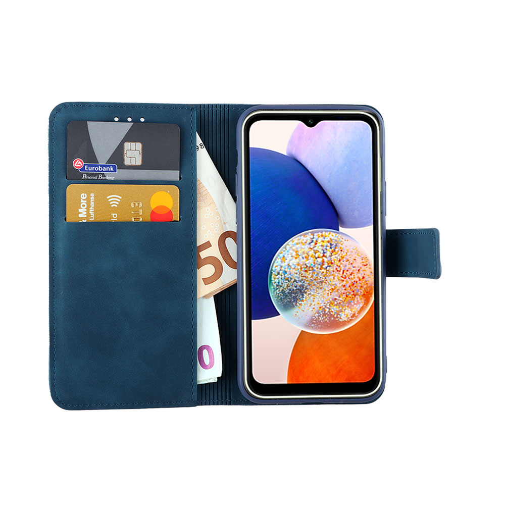 LIME ESSENTIAL ΘΗΚΗ SAMSUNG A14 4G A145/A14 5G A146 6.6in MAGNET BOOK STAND CLIP DARK BLUE - Image 2