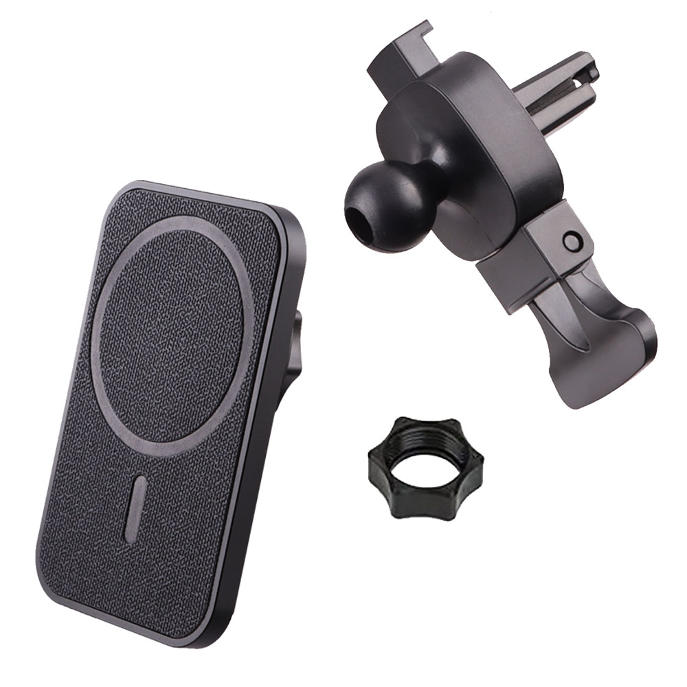 NSP N20 WIRELESS CAR CHARGER MAGSAFE 15W ALUMINIUM ALLOY USB-C 1m BLACK - Image 2