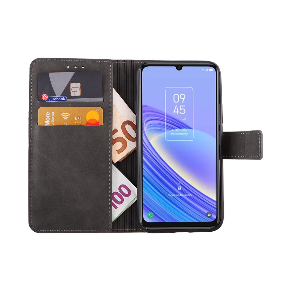 LIME ESSENTIAL ΘΗΚΗ TCL 40 SE 6.75in MAGNET BOOK STAND CLIP GREY - Image 2