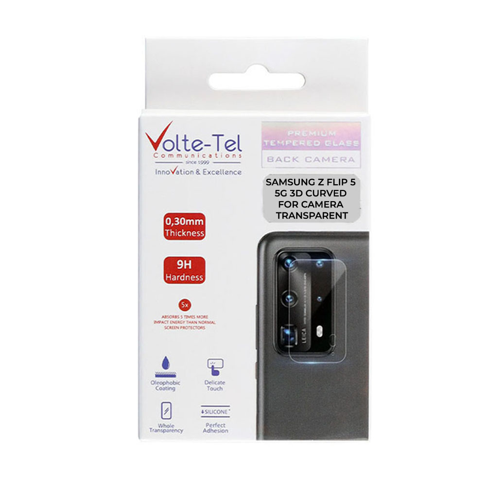 VOLTE-TEL CAMERA GLASS SAMSUNG Z FLIP 5 5G F731 6.7in 9H 0.25mm 3D CURVED TRANSPARENT - Image 4