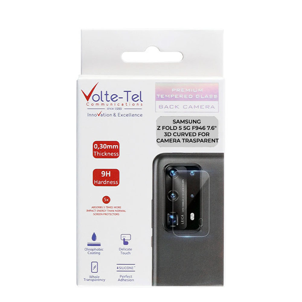 VOLTE-TEL CAMERA GLASS SAMSUNG Z FOLD 5 5G F946 7.6in 9H 0.25mm 3D CURVED TRANSPARENT - Image 4