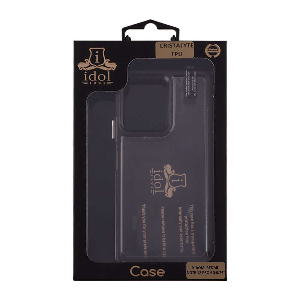 IDOL 1991 CRISTALYTE TPU ΘΗΚΗ XIAOMI REDMI NOTE 12 PRO 5G 6.67in CAMERA GUARD ΔΙΑΦΑΝΗ ΓΚΡΙ - Image 9