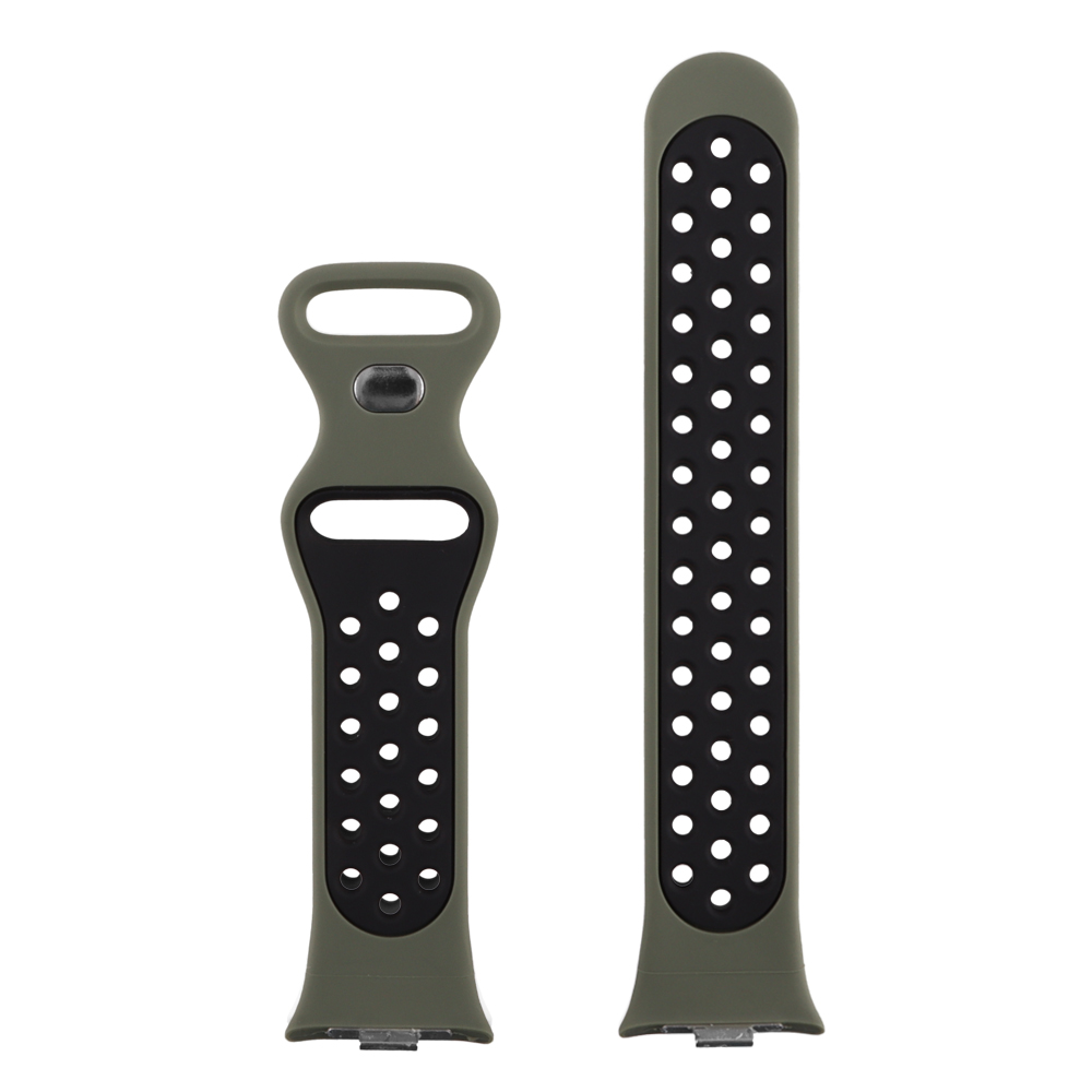 VOLTE-TEL VT129 ΛΟΥΡΑΚΙ ΡΟΛΟΓΙΟΥ ΣΙΛΙΚΟΝΗΣ XIAOMI REDMI WATCH 4/SMART BAND 8 PRO SPORT KHAKI-BLACK - Image 2