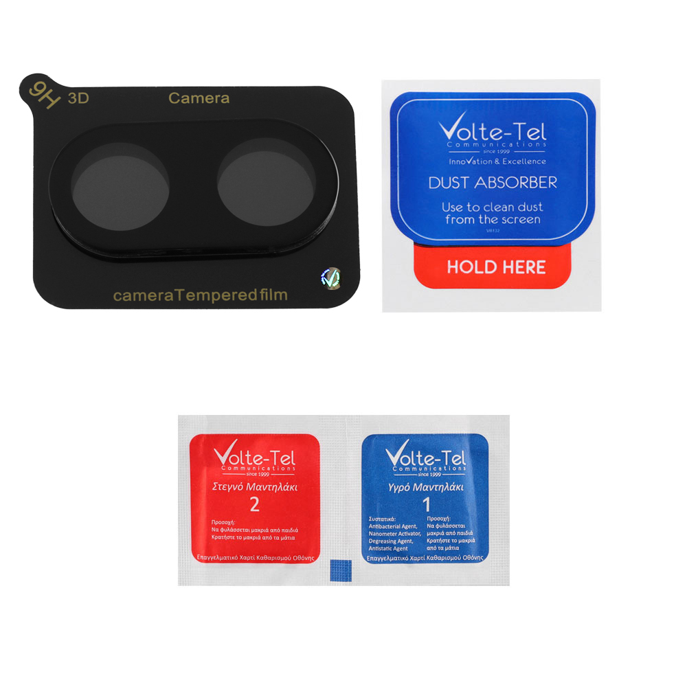 VOLTE-TEL CAMERA GLASS XIAOMI REDMI 13C 5G 6.74in 9H 0.25mm 3D CURVED BLACK - Image 4