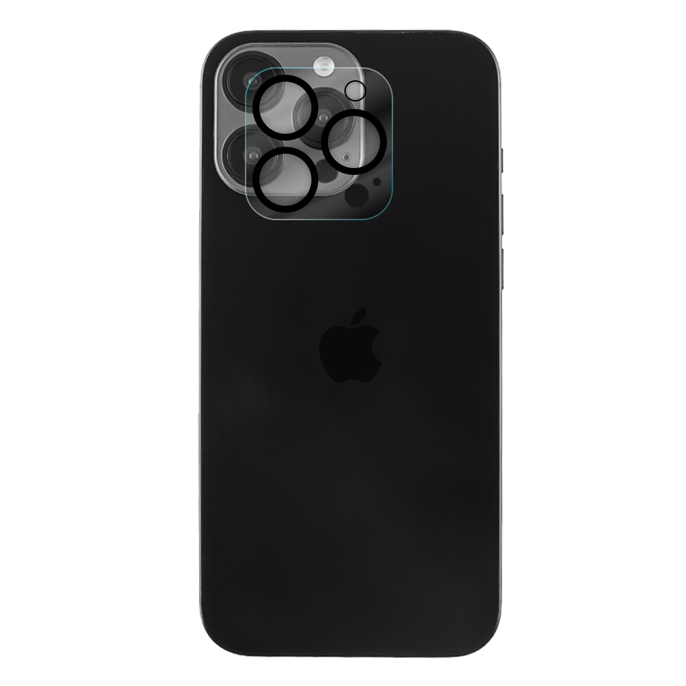VOLTE-TEL CAMERA GLASS IPHONE 16 PRO 6.3in/16 PRO MAX 6.9in 9H 0.25mm 3D CURVED BLACK - Image 2