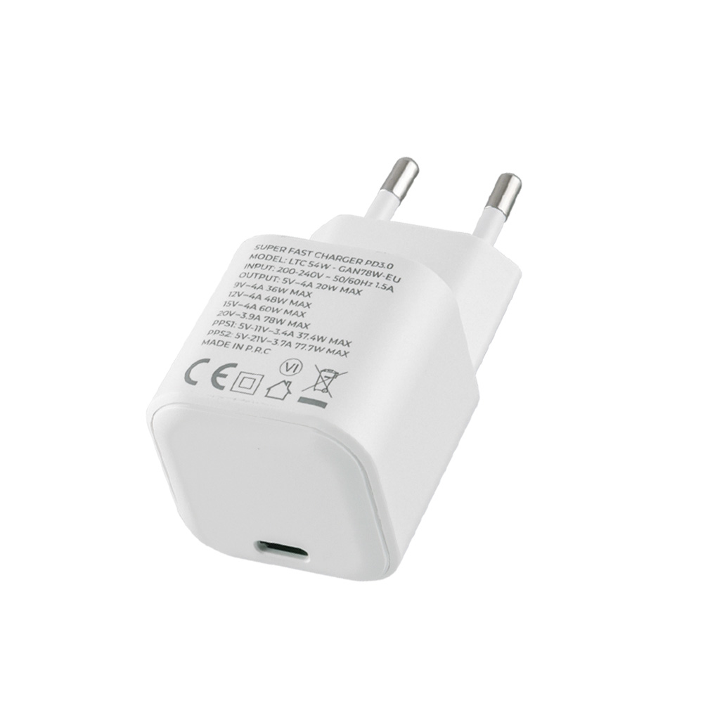 LIME TYPE C GAN PD 3.0 SUPER FAST TRAVEL LTC54W5V-9V 4.0A/12V 3.5A/20V 2.7A 54W +ΦΟΡΤΙΣΗΣ-DATA LCC04 TYPE C TO TYPE C 78W WHITE - Image 4