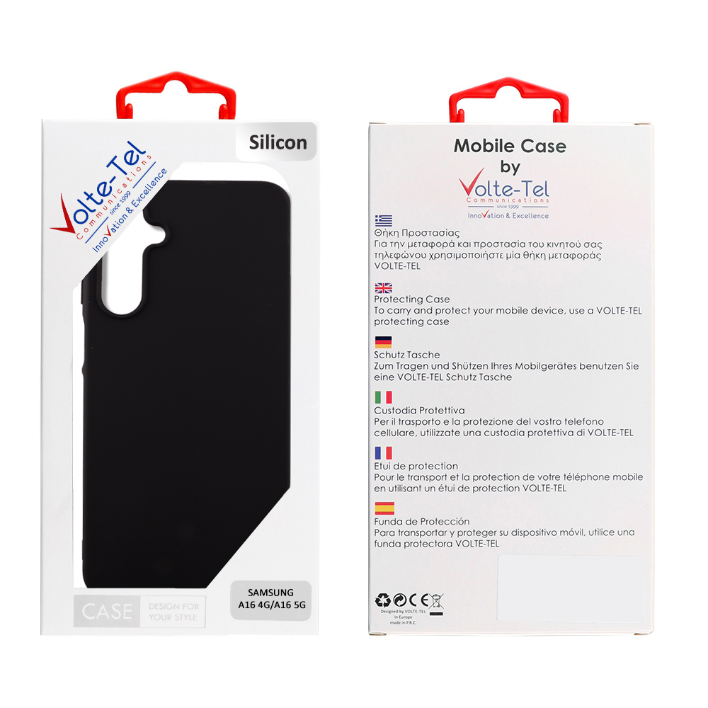 VOLTE-TEL SILICON TPU ΘΗΚΗ SAMSUNG A16 4G A165/A16 5G A166 6.7in CAMERA GUARD BLACK - Image 5