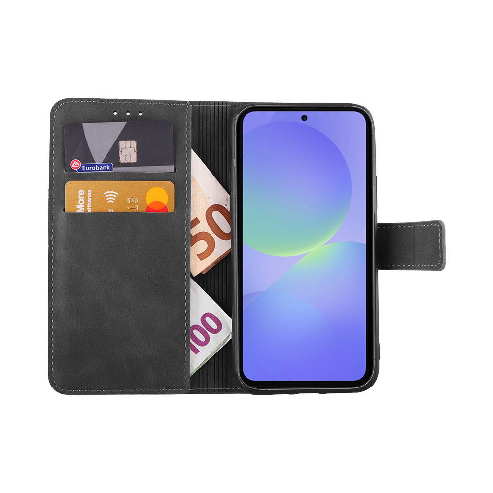 LIME ESSENTIAL ΘΗΚΗ SAMSUNG A36 5G A366 6.7in MAGNET BOOK STAND CLIP GREY - Image 2