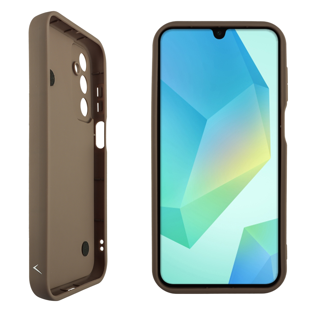 VOLTE-TEL SILICON TPU WITH STRAP ΘΗΚΗ SAMSUNG A16 4G A165/A16 5G A166 6.7in FULL CAMERA PROTECTION BROWN WITH WHITE BUTTERFLIES - Image 3