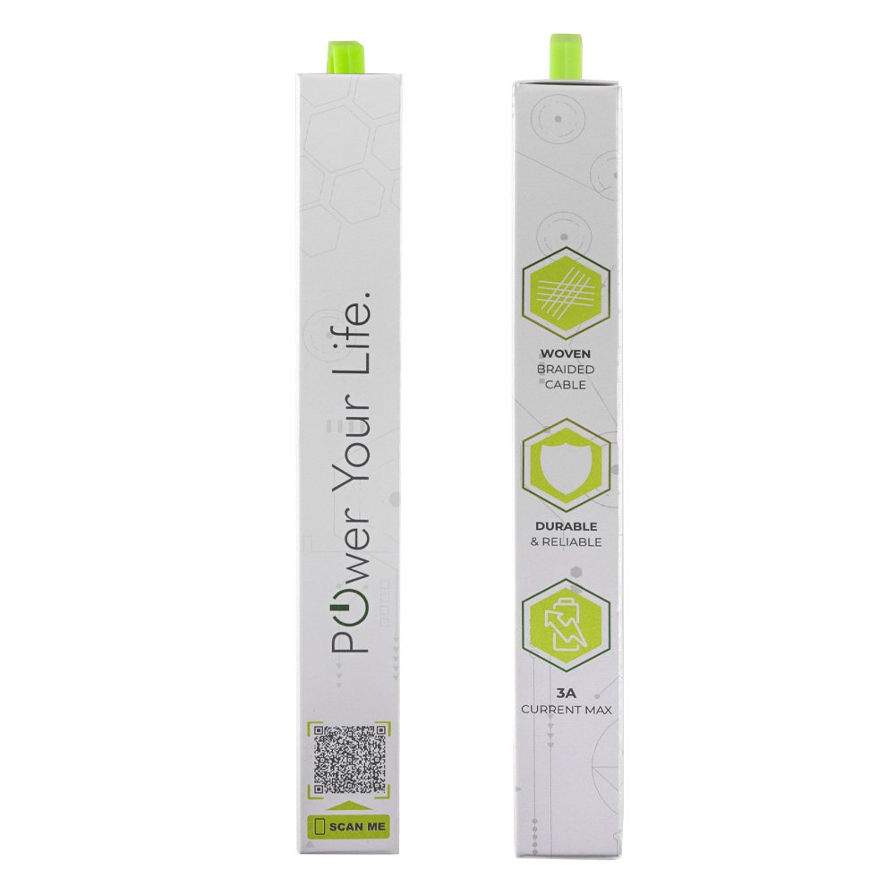 LIME LIGHTNING TO USB 3A ΦΟΡΤΙΣΗΣ-DATA DURABLE BRAIDED 1m LBUL01 WHITE - Image 7