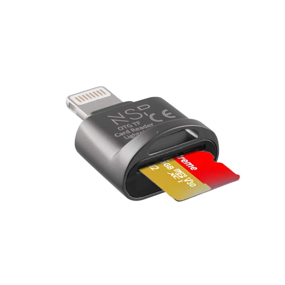 NSP N34 OTG TF/MICRO SD TO LIGHTNING BLACK - Image 3