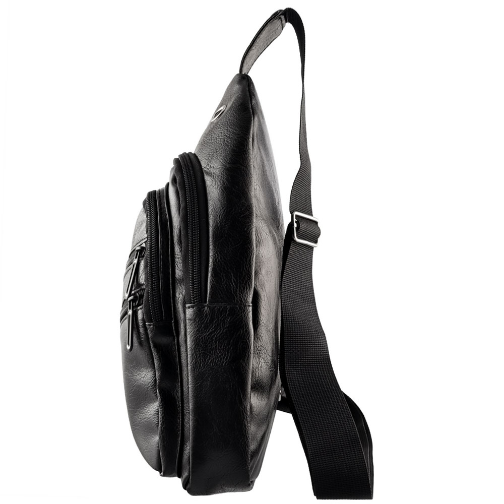 NSP N121 FORCE ΤΣΑΝΤΑΚΙ CROSSBODY 8.5L ΔΕΡΜΑΤΙΝΟ BLACK - Image 3