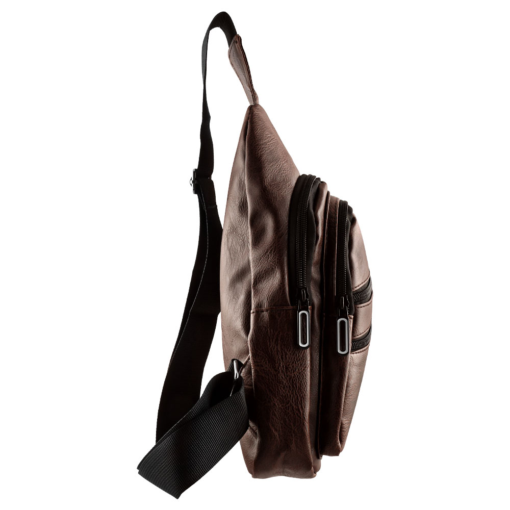 NSP N121 FORCE ΤΣΑΝΤΑΚΙ CROSSBODY 8.5L ΔΕΡΜΑΤΙΝΟ BROWN - Image 4