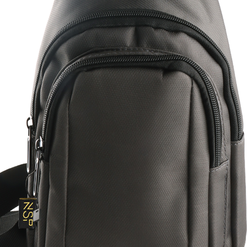 NSP N123 ATHLETIC ΤΣΑΝΤΑΚΙ ΑΔΙΑΒΡΟΧΟ CROSSBODY 8L DURABLE ΥΦΑΣΜΑΤΙΝΟ DARK GREY - Image 9