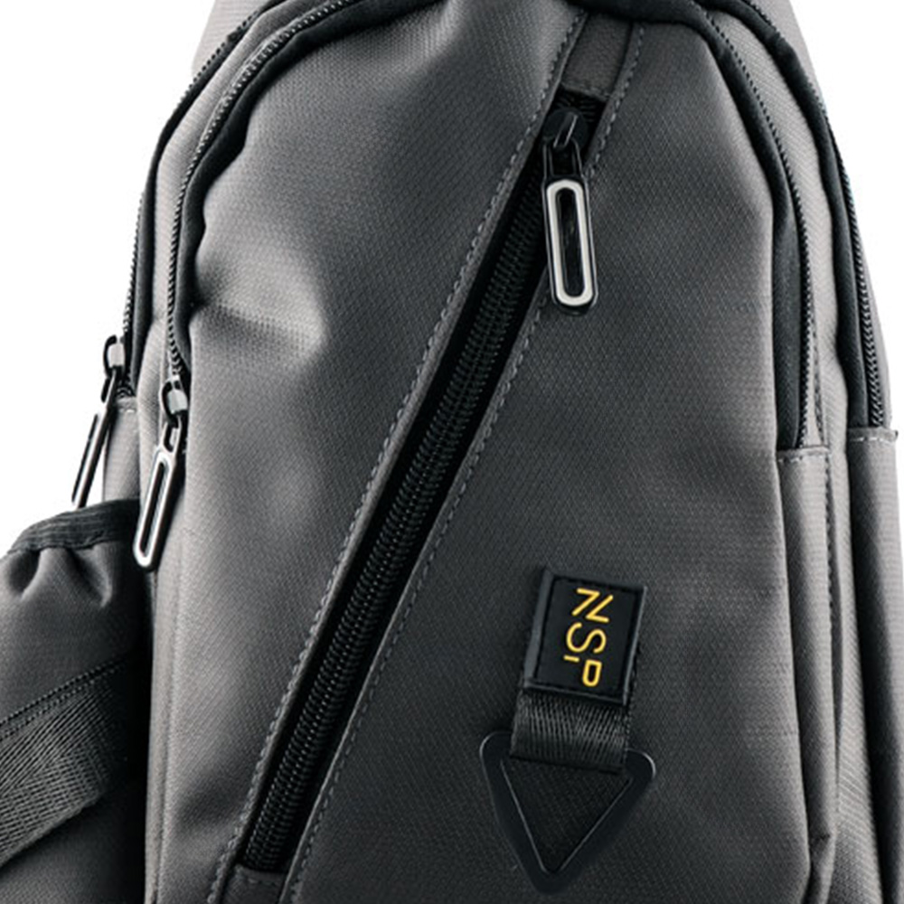 NSP N124 ACTIVE ΤΣΑΝΤΑΚΙ ΑΔΙΑΒΡΟΧΟ CROSSBODY 8L DURABLE ΥΦΑΣΜΑΤΙΝΟ DARK GREY - Image 9