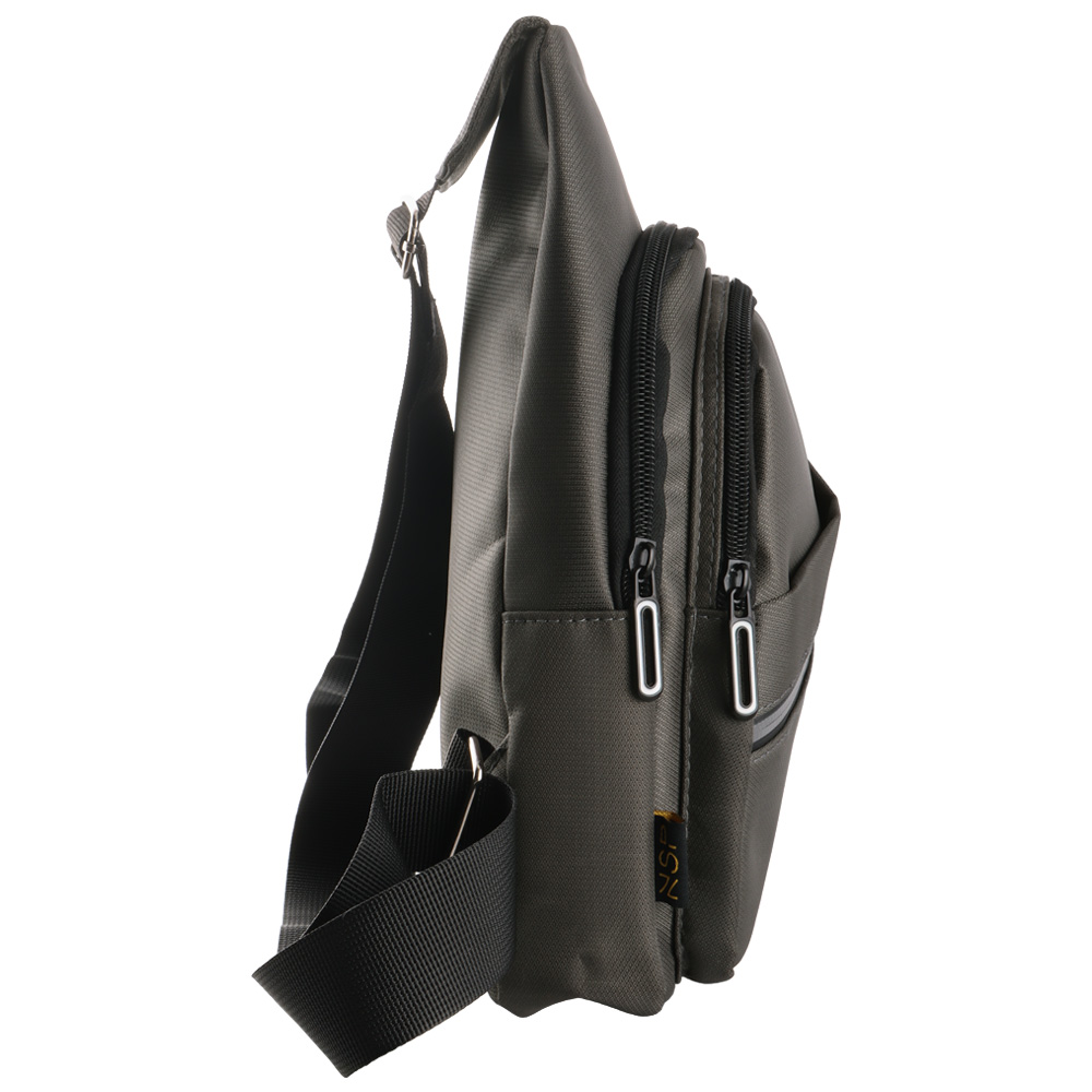 NSP N120 SPORT ΤΣΑΝΤΑΚΙ ΑΔΙΑΒΡΟΧΟ CROSSBODY 7.5L DURABLE ΥΦΑΣΜΑΤΙΝΟ GREY - Image 4