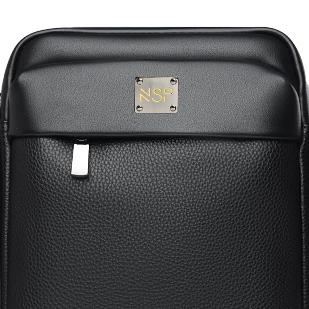 NSP N115 ELEGANT ΤΣΑΝΤΑΚΙ ΩΜΟΥ/ΧΙΑΣΤΙ 4L ΔΕΡΜΑΤΙΝΟ BLACK - Image 9