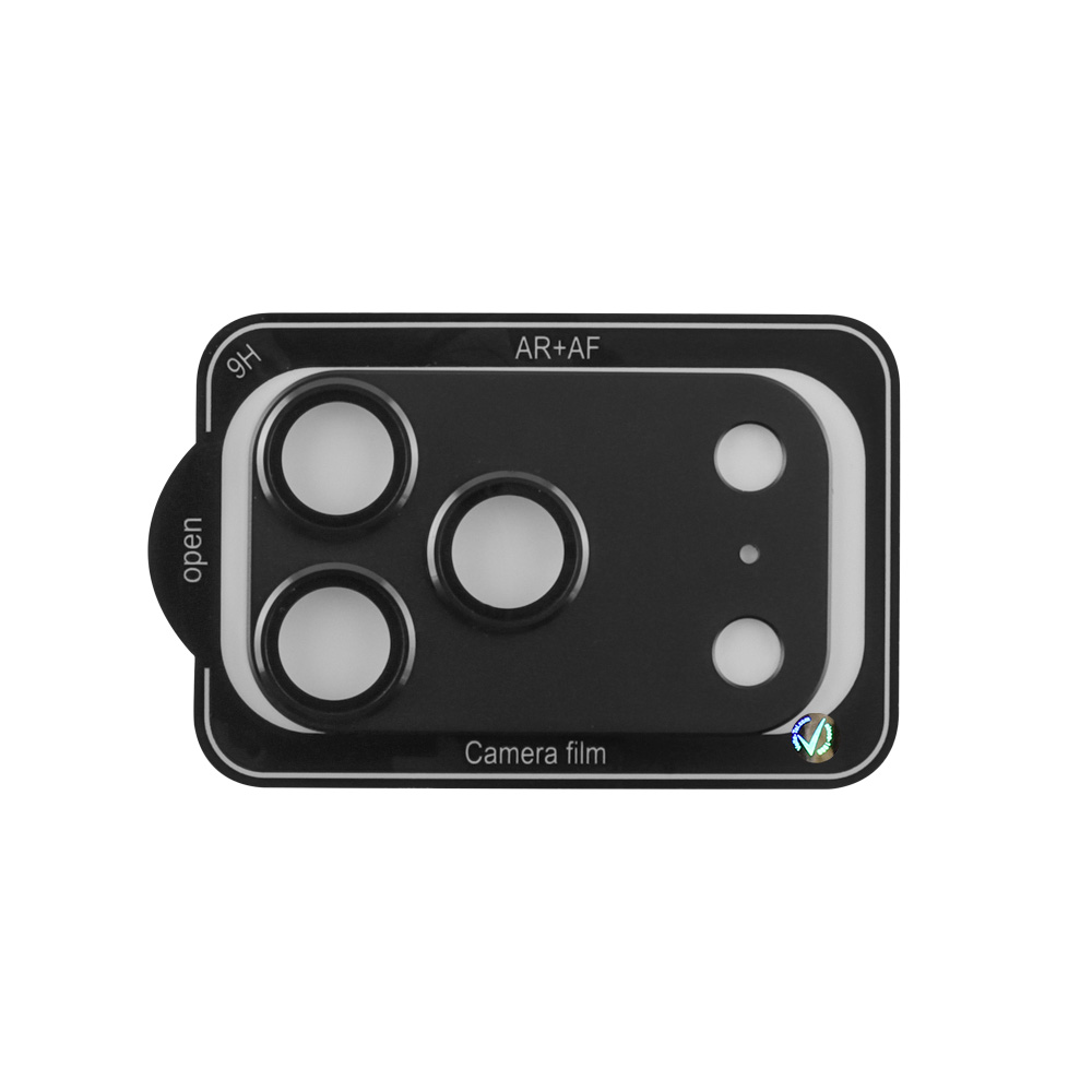 VOLTE-TEL CAMERA GLASS COVER IPHONE 17 PRO MAX 6.9in 9H 0.30MM 3D AR ALUMINIUM-ELECTROPLATING FRAME BLACK - Image 3