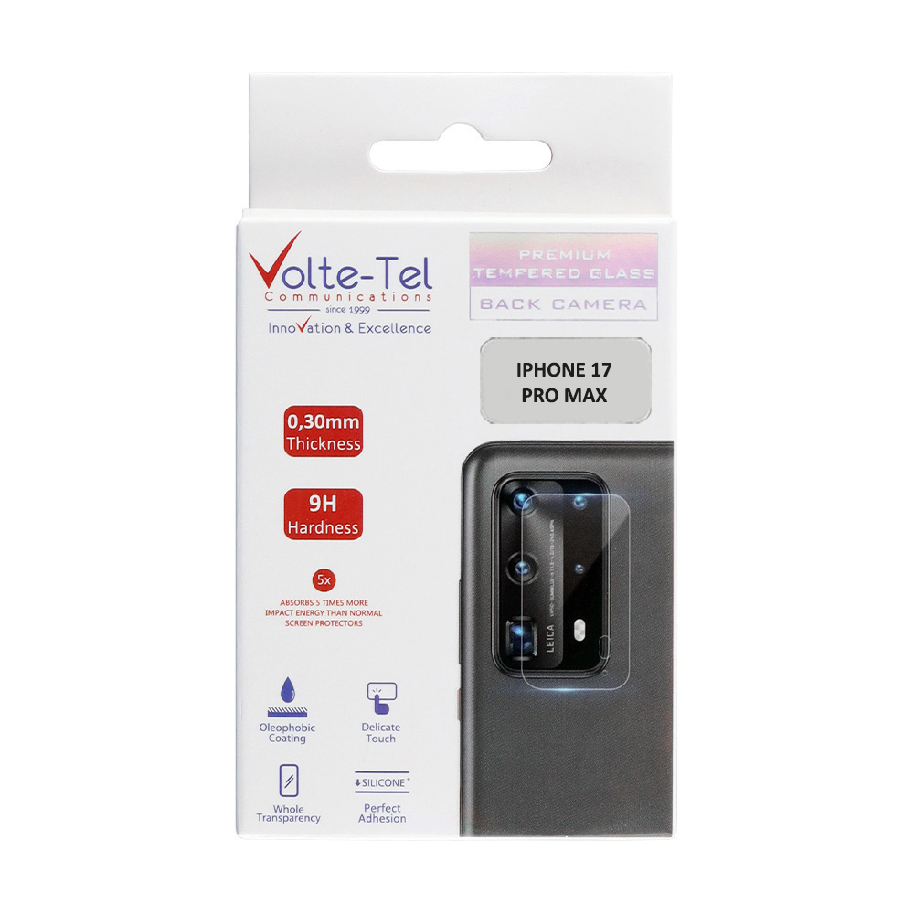 VOLTE-TEL CAMERA GLASS COVER IPHONE 17 PRO MAX 6.9in 9H 0.33MM AR PREMIUM EASY APPLICATION TITANIUM SILVER - Image 3