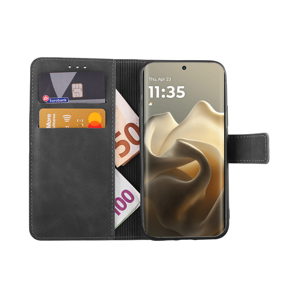 LIME ESSENTIAL ΘΗΚΗ MOTOROLA EDGE 60 PRO 5G 6.7in MAGNET BOOK STAND CLIP GREY - Image 2