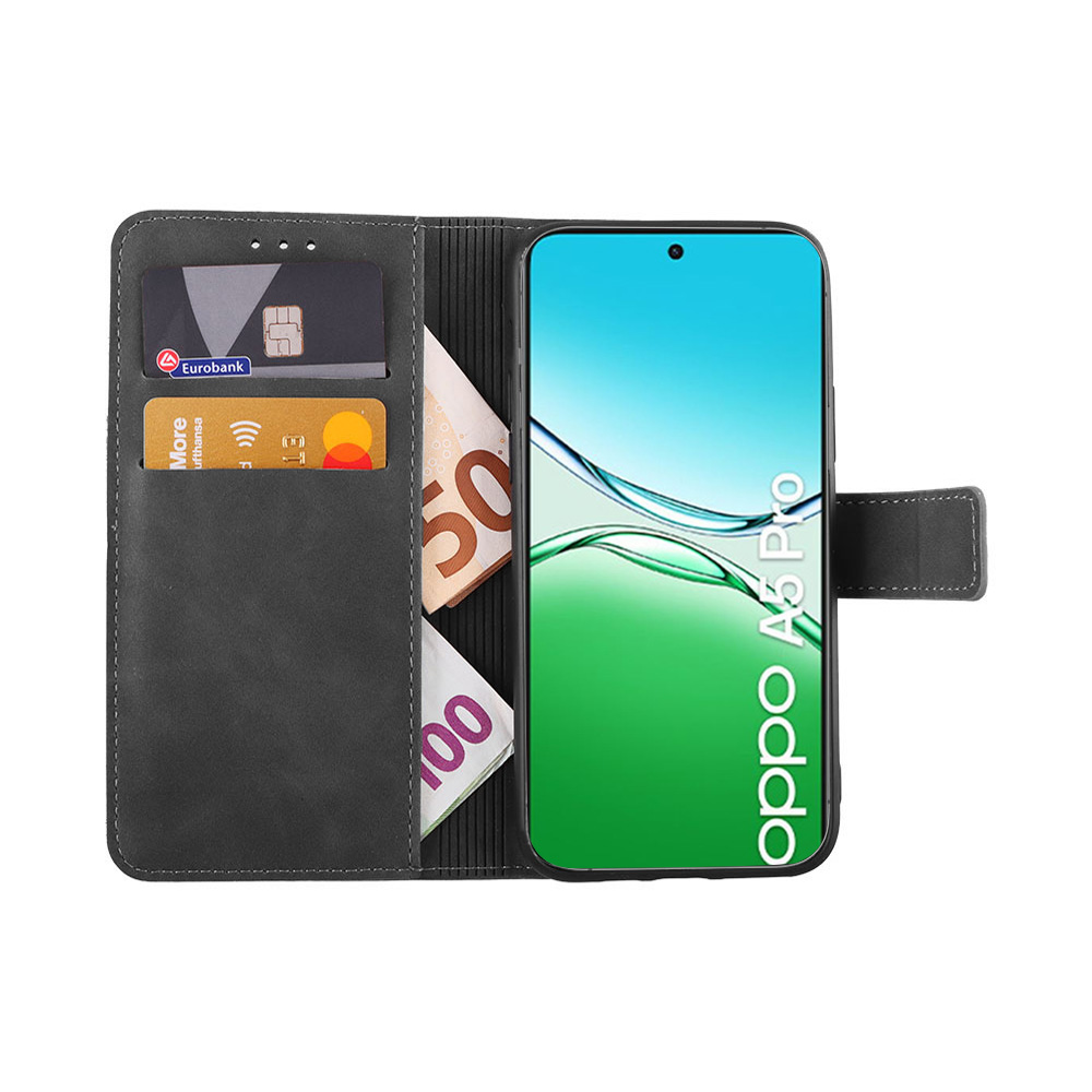 LIME ESSENTIAL ΘΗΚΗ OPPO A5 PRO 4G/A5 PRO 5G 6.67in MAGNET BOOK STAND CLIP GREY - Image 2