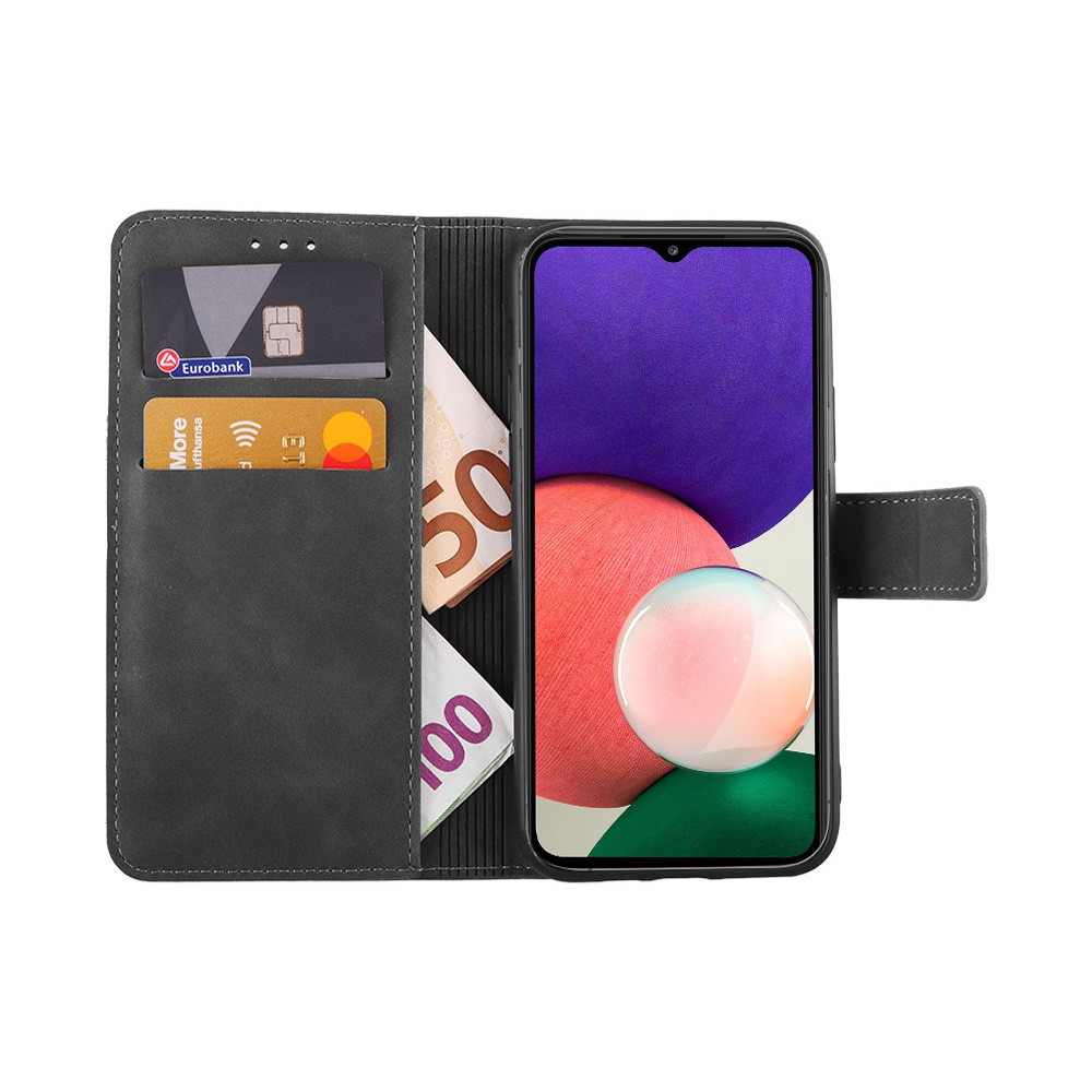 LIME ESSENTIAL ΘΗΚΗ SAMSUNG A22 5G A226 6.7in MAGNET BOOK STAND CLIP GREY - Image 2
