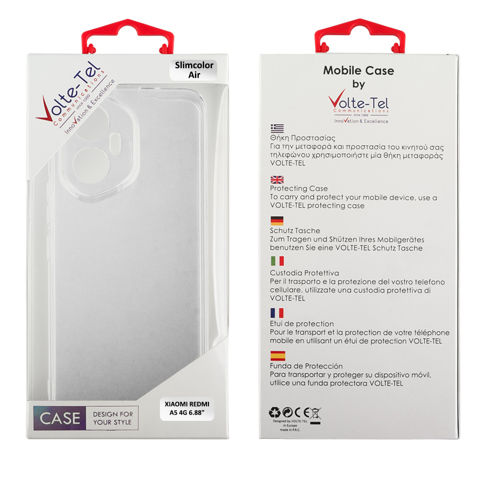 VOLTE-TEL ΘΗΚΗ XIAOMI REDMI A5 4G 6.88" SLIMCOLOR AIR TPU FULL CAMERA PROTECTION ΔΙΑΦΑΝΗ - Image 6