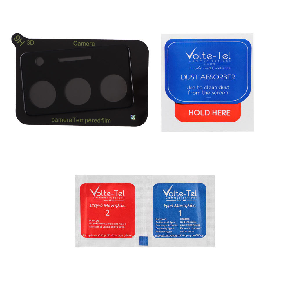 VOLTE-TEL CAMERA GLASS REALME 14X 6.67in 9H 0.25mm 3D CURVED BLACK - Image 4