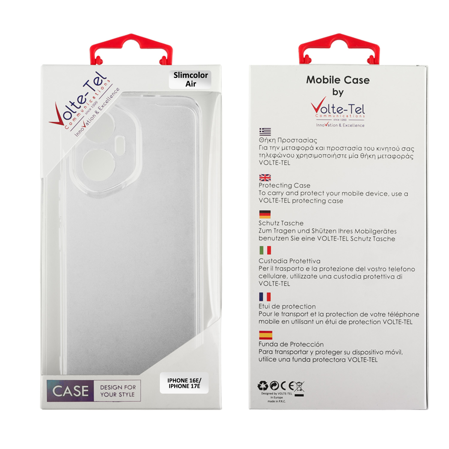 VOLTE-TEL ΘΗΚΗ IPHONE 16E/ IPHONE 17E 6.1" SLIMCOLOR AIR TPU CAMERA GUARD ΔΙΑΦΑΝΗ - Image 6