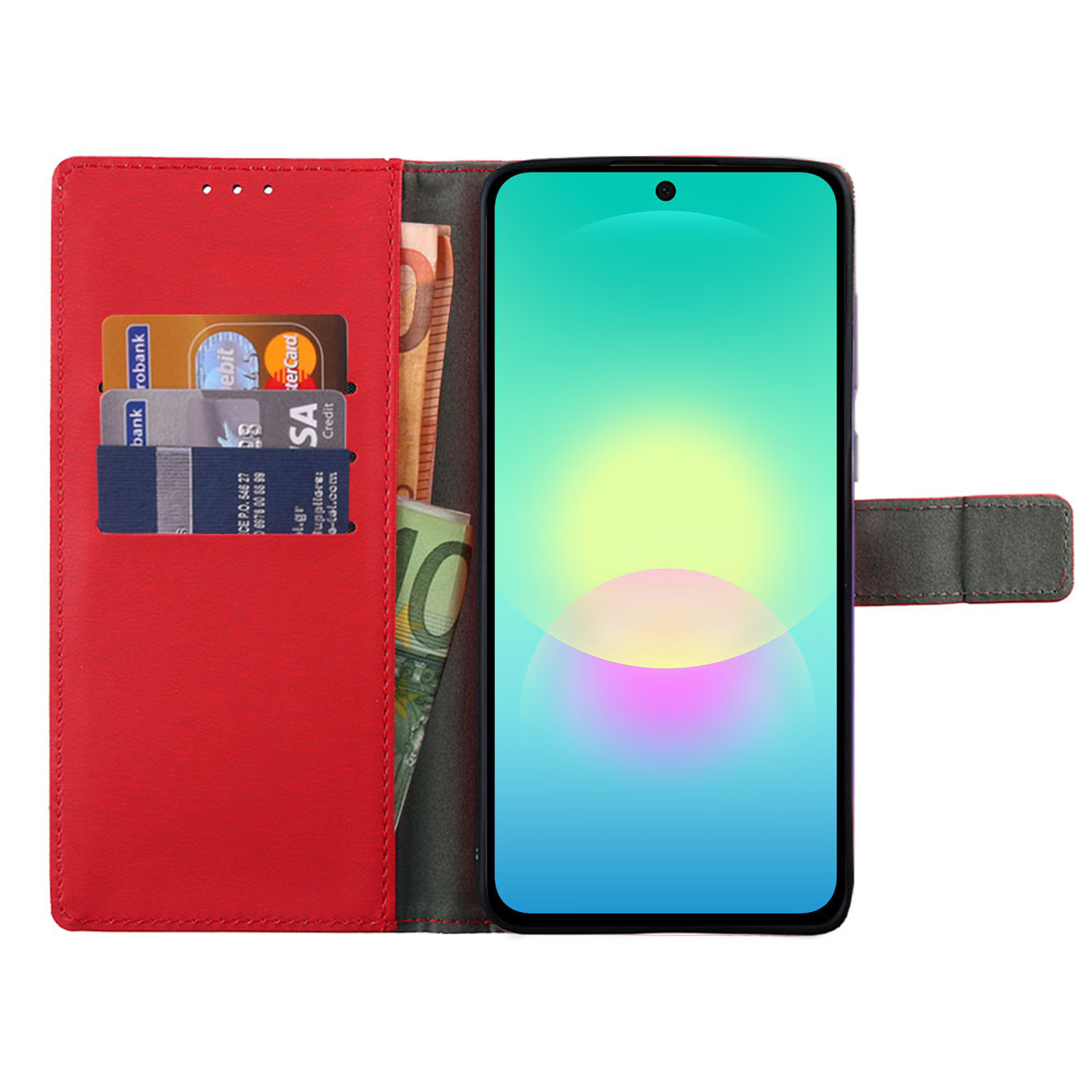 VOLTE-TEL ALLURE ΘΗΚΗ SAMSUNG A27 5G A276 6.7in MAGNET BOOK STAND CLIP RED - Image 2