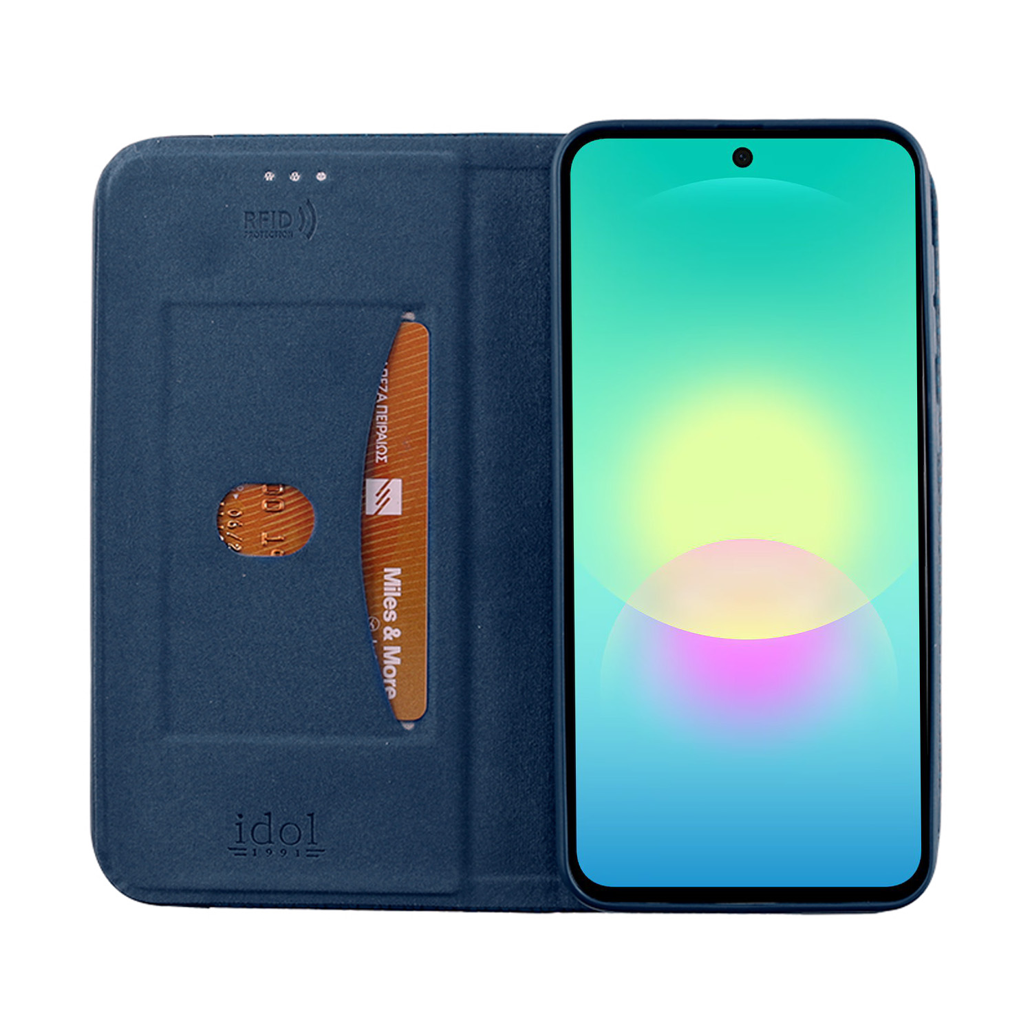 IDOL 1991 ELITE ΘΗΚΗ SAMSUNG A27 5G A276 6.7in ANTI-RFID BOOK STAND BLUE - Image 2