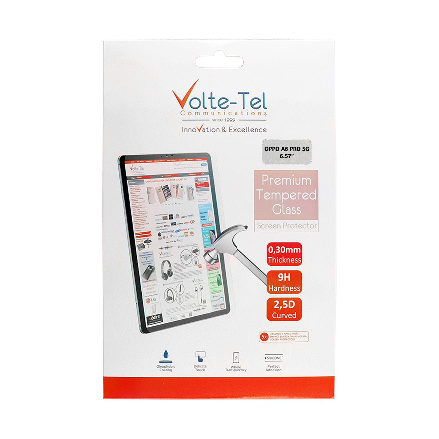 VOLTE-TEL TEMPERED GLASS XIAOMI REDMI PAD 2 9.7in 9H 0.30mm 2.5D FULL GLUE FULL COVER - Image 5